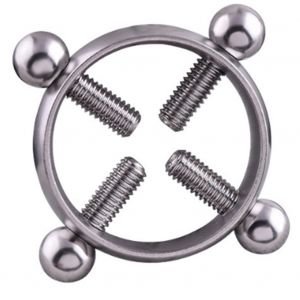 Anneau De Protection De Mamelon Perce A Vis Circulaire R00346 Argent - Neuf