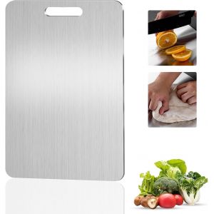 Kalanka-Planche À Découper En Titane Pour La Cuisine - 100 Planches À Découper Pures Double Face De Qualité Alimentaire - Antibactérienne - Résistante Aux Rayures - Pour La Cuisine - Fruits Et Légume - Neuf
