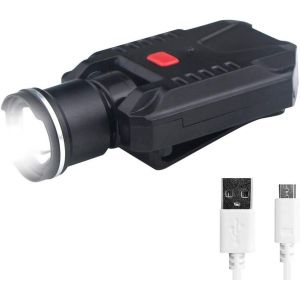 Jgd-Lumi&egrave;re De Chapeau &Agrave; Pince De 500 Lumens, Lampe De Chapeau &Agrave; Led Rechargeable Usb, Sans Anneau Rouge Et Lampe De Chapeau De Baseball Zoom En Alliage D'aluminium - Neuf