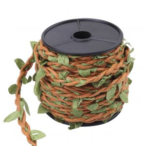 5mm * 10m Simulation Feuilles Mixte Tricot Forest Series Corde de cire DIY D&eacute;coration (corde de cire brune) - Neuf
