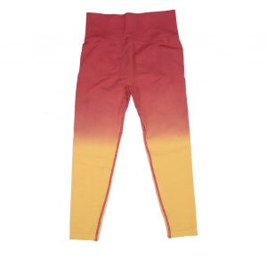 Pantalon Rehausseur De Hanches, Degrade De Couleurs Jaune Et Rose, Taille L, Sechage Rapide, Taille Haute, Pour Femme - Neuf