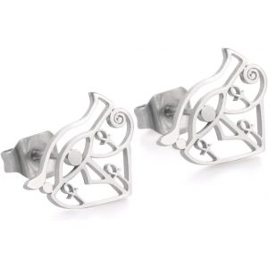 Kal-Oeil D'horus Croix Boucles D'oreilles Pour Les Femmes Filles En Acier Inoxydable Creuser L'egypte Antique Croix Mystique Oeil D'horus Boucles D'oreilles À Broche Protection Spirituelle Bijoux Amu - Neuf