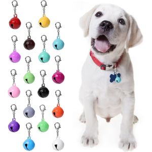 Kalanka-16 Cloches De Collier De Chien De Chat, Clochette Pour Collier De Chat, Breloques De Collier De Chien,Accessoires De Collier Pour Animaux De Compagnie,Décoration D'artisanat De Fête De Festiv - Neuf