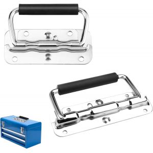 Lbgwp60-2pièces Poignée De Boîte Poignées De Caisse Pliante En Acier Inoxydable Poignées Pliantes À Ressort Pour Boîtes De Remplacement De Boîte À Outils(120mm) - Neuf