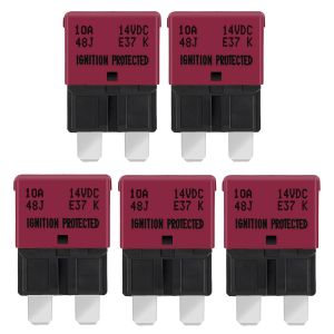 Disjoncteur Fusibles &Agrave; Lames R&eacute;initialisation Automatique Standard Le Bateau Camion Voitures 10 Amp 5 Paquets E37 - Neuf