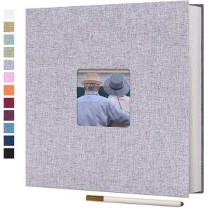 Album Photo Autocollant 60 Pages Albums Photo Diy 10x15 Albums Photo Souvenirs Couverture En Lin Cadeaux De Mariage No&euml;l Valentin Cadeau D'anniversaire Anniversaire Enfants Gris - Neuf