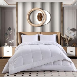 Ulteronixshop-Couette 220x240 4 Saisons Pour Lit 2 Personnes En Fibre 3d Avec Traitement Anti-Acariens. Set 2 Duvet Adapt&eacute;e Pour Le Printemps, &Eacute;t&eacute;, L&iquest;Automne Et L&iquest;Hiver. 4 En 1 (125+250=375 G/M&sup2;) - D - Neuf