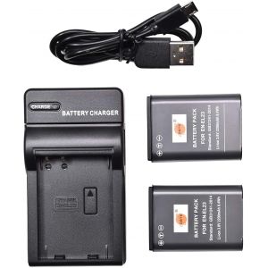 Dste En-El23 Li-Ion Batterie (2-Pack) Et Chargeur Usb Costume Compatible Pour Nikon Coolpix P600 S810C P900S Digital Cam&eacute;ra[Camera2172] - Neuf