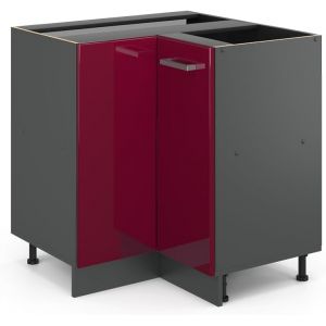 SUBZONAL-Meuble d'angle R-Line, Rouge Brillant, 75.6cm sans PT - Neuf
