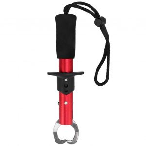 Poisson Lip Gripper En Acier Inoxydable Fish Grip Holder Outil De P&ecirc;che Avec Dragonne Accessoires D'&eacute;quipement De P&ecirc;cherouge - Neuf