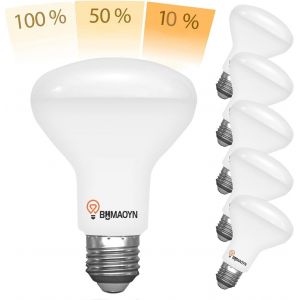 R&eacute;flecteur Led R80 E27 12w,3 Niveaux De Gradation Par Interrupteur,3000k Blanc Chaud,3 Luminosit&eacute; 3 En 1 Lampes &Agrave; R&eacute;flecteur,120&deg; Sans Scintillement,Gradation Sans Variateur,Pack De 6 - Neuf