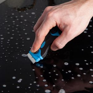 Grattoir Pour Plaque Vitrocéramique : Grattoir De Qualité Supérieure Avec 3 Lames En Acier Inoxydable Et 3 Lames En Plastique - Nettoyant Pour Plaques À Induction Et Vitrocéramiques - Neuf
