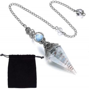Pendule De Chakra, Pendule De Gu&eacute;rison, Pendule De Radiesth&eacute;sie Cristalline, Pendule De Divination, Pierres De Chakra, Cristaux &Eacute;nerg&eacute;tiques Pour Le Reiki - Neuf