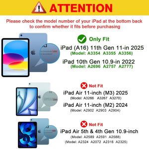 Tianyi-Coque Pour Ipad 10&egrave;me G&eacute;n&eacute;ration 2022 10,9 Pouces, Mod&egrave;le A2696, A2757, A2777, &Eacute;tui De Protection Anti-Chute, Rabat Magn&eacute;tique Stable -Marine - Neuf