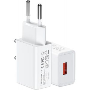 JGD-Lot de 2 blocs d'alimentation USB 5 V 2 A, prise de 10 W, adaptateur de prise compatible avec iPhone 16, 15, 14 Pro Max 13, 12, 11 XS Max, Samsung Galaxy S25 S24 S23 S22 S21 - Neuf