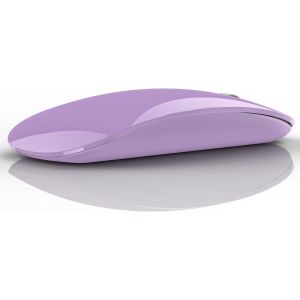 U58 Souris sans Fil Rechargeable, 2.4G silencieuse Wireless Mouse Ultra Portable Souris Optique avec r&iquest;&iquest;cepteur USB Nano et de Type C pour PC/Tablette/Ordinateur, Purple - Neuf