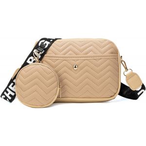 Sac Bandoulière Femme, Sacoche Femme Bandoulière Kaki Sac À Bandoulière Pu Sac À Main Femme Avec Porte Monnaie Amovible, Petit Sac A Main Femmes Bandoulieres 22X6X14Cm[H754] - Neuf