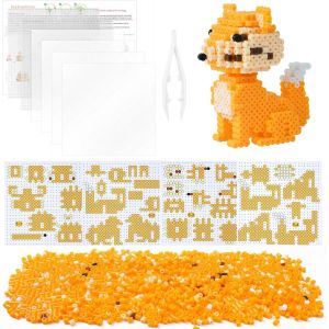 Kalanka-Kit De Perles Fusibles Renard 3d, Ensemble De Perles En Fer De 5 Mm Pour Enfants, Jouet Artisanal Avec Carte À Motif, Cadeau D'anniversaire Pour Garçons Et Filles - Neuf