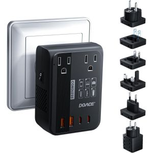 Blazeflux-Doace Convertisseur 350w 220v Vers 110v Voyage Europe, Sans Fil Appareils Us - Fer A Lisser, Rasoir, Brosse A Dents, - Neuf