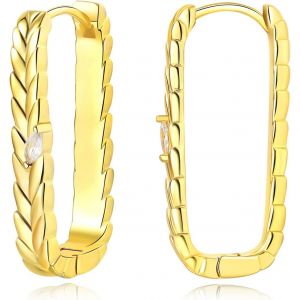 Kal-Boucles D'oreilles Femme Argent Creoles Or Femme Pour Cadeau Femme Anniversaire Bijoux Femme - Neuf