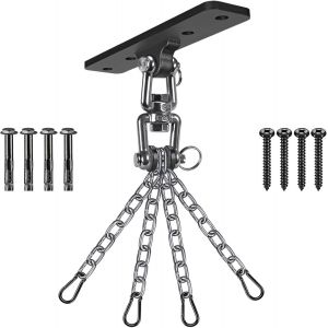 Support De Sac Lourd, Crochet De Montage Mural Au Plafond, Rotation &Agrave; 360&deg;, Support De Poutre En Bois, Syst&egrave;mes D'entra&icirc;nement De Force, Balan&ccedil;oire De Yoga A&eacute;rienne Et Hamac, Bande De - Neuf