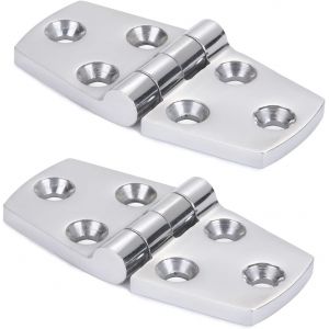 Marine Monture Charni&egrave;res de Porte Acier Inoxydable Charni&egrave;re de Bateau de Trappe Mat&eacute;riel &Agrave; toute &eacute;preuve Charni&egrave;re de bateau Plateforme Cabinet SUS316 2pcs 38 mm x 76 mm - Neuf
