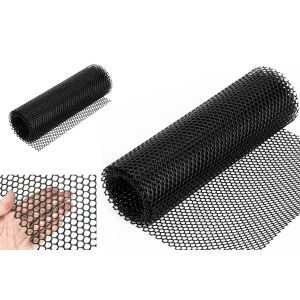 Grillage &Agrave; Poules En Plastique Pour Jardinage Et Enclos, 300 X 40 Cm, Noir, Mailles De 1,2 Cm - Neuf