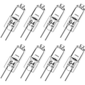 Kal-Ampoule Halogene G4, Ampoule G4 Blanc Chaud 12v 20w, 2800k, 240lm, Intensité Variable, Lampehalogene, Lampe À Capsule Transparente Pour Puck Light, Lustre¿ Pas De Scintillement Paquet De 8 - Neuf