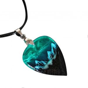 Northern Lights Guitar Pick Collier Pour Amateur De Guitare &Agrave; La Mode Cou Cha&icirc;ne Bijoux Cadeau - Neuf