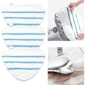 Pack Microfibre Vadrouille à Vapeur Couvre, Vadrouille à Vapeur Accessoires, Universel Triangulaire lavable en Tissu pour Supor SCT23A-15 Vadrouille à Vapeur, Hot Shot Nettoyeur à Vapeur Chiffon - Neuf