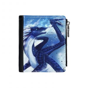 Portefeuille Ailes de feu- Voile blanc=46 Compact en Simili-Cuir PU Porte-Cartes Fermeture Éclair Homme Femme Ad - Neuf