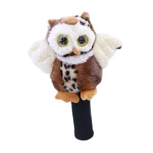 Couvre-Club De Golf En Bois, Resistant Aux Rayures, Un Beau Cadeau Pour Les Golfeurs, Housse De Protection En Forme De Hibou, Couvre-Club Marron - Neuf