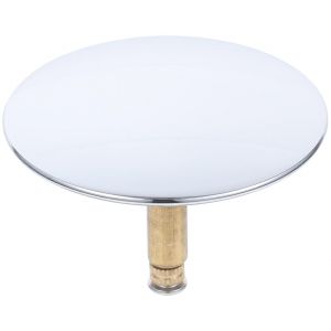 Bouchon de vidange rotatif en cuivre pour baignoire avec syst&egrave;me de fermeture rapide - Neuf