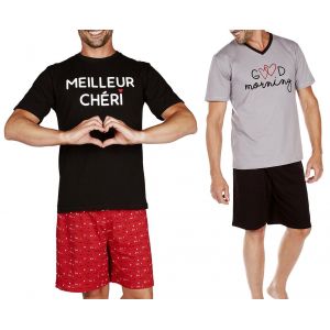 Pyjama Court Coton Bis Pack De 2 - Neuf