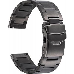 Fdjhy-Robuste Bracelet De Montre En Métal, Bracelet De Rechange En Acier Inoxydable 316 L, Fermoir Déployant, Largeur De Cosse De Montre Compatible 18mm 20mm 22mm 24mm - Neuf