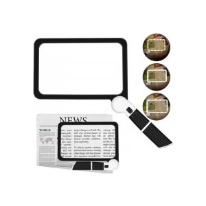 Loupe Portative 5x Avec Éclairage, Pliable, Poignée Ergonomique, Fonctionne Sur Piles, Portable Pour La Lecture - Neuf