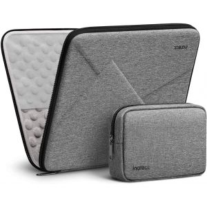 KALANKA-Antichoc Housse 13 Pouces Compatible avec 13 MacBook Air M3/A3113 M2/A2681 M1/A2337 2025-2018, 13 MacBook Pro M2/A2686 M1/A2338 2022-2016, 12.3 Surface Pro 11/10/9/X/8/7/6/5/4/3, Gris - Neuf