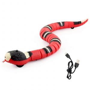 Jouet interactif pour chat d'int&iquest;&iquest;rieur - Serpent r&iquest;&iquest;aliste anim&iquest;&iquest;, rechargeable par USB, jeu sensoriel pour Halloween, mat&iquest;&iquest;riau durable - Neuf