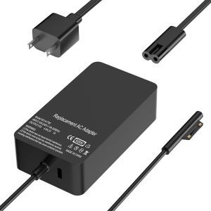 acdsgd-Surface Chargeur 65W Compatible avec Microsoft Surface Pro 3 4 5 6 7 7+ 8 9 10 X Surface Laptop 7 6 5 4 3 2 1 Surface Book 3 2 1 Surface Go 4 3 2 1 Tablet Windows Chargeur Adaptateur - Neuf