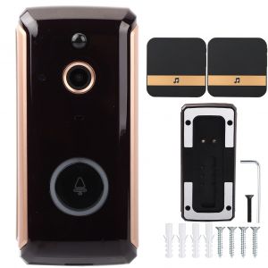 Sonnette video Wi-Fi HD 1080p, interphone intelligent avec controle par telephone PIR (prise US 2 broches) - Neuf