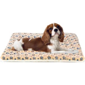 Chien Caisse Pad - Machine Ultra Doux Molleton Lit Pour Animaux De Compagnie Avec R&eacute;versible Imprim&eacute; &Eacute;toile, 23 X 18 Pouces De Grande Moyenne Petite Les Chiens Et Les Chats - Neuf