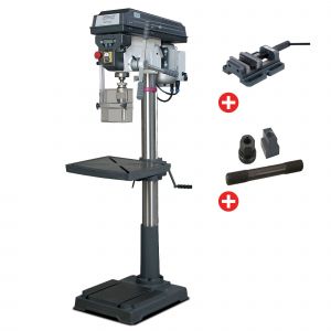 Perceuse &agrave; colonne jusque &oslash; 30 mm CM4 1,1 kW 230V affichage digital + &eacute;tau de per&ccedil;age + jeu de boulons Optidrill D33PRO 230V PACK - Neuf