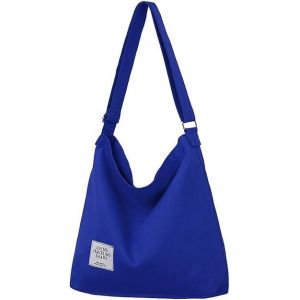 Sac bandoulière pour femme (bleu), sacs à bandoulière pour femme, sac à bandoulière en toile pour femme, sacs en toile multifonctionnels, sac cabas - Neuf