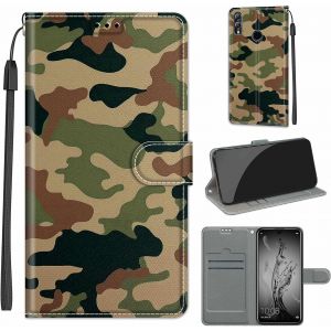 Kal-Coque Etui Pour Huawei P Smart 2019 / Honor 10 Lite Étui Housse En Cuir Avec Carte Fente, Fonction Support Fermeture Magnétique Coque Compatible Pour Huawei P Smart 2019 / Honor 10 Lite - Neuf