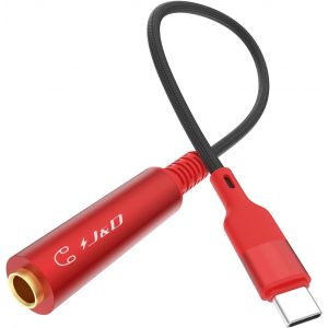 6.35mm TRS Female to USB C Stereo Audio Adapter Cable with Nylon Braided for Amplifiers,Mixers,Home Theaters,6.35mm Headphones,Compatible with iPhone 15/16 Series - Neuf