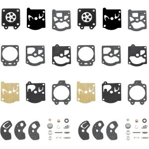 MEVRONISSHOP-Paquet de 2 Kit R&eacute;paration du Carburateur Joint, K10-Wat Joints pour Walbro/Mcculloch/Husqvarna/Partner/Poulan/Microxxv/Ryobi Membrane Carburateur Debroussailleuse - Neuf