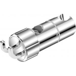 KAL-Support Pommeau De Douche, Support De Douche Avec 2 Crochets, Ajustable À 360° Pour Barres De Douche De 16-27 Mm, Support Douche À Main En Abs, Doublement Antidérapant, Facile À Installer - Neuf