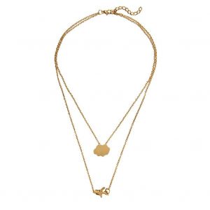 Collier Multicouche En Alliage Tendance, Pendentif Nuage Avion, Decoration, Bijoux Cadeau - Neuf