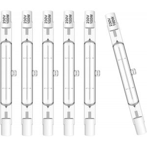 R7s Ampoules Halogène 78mm 100w,Dimmable Ampoules Halogene 230v Lampe Halogen,Blanc Chaud 2700k Pas De Scintillement R7s,Pack Of 6 - Neuf