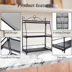 Tianyi-&Eacute;tag&egrave;re &Agrave; &Eacute;pices, Pr&eacute;sentoir &Agrave; &Eacute;pices &Agrave; 3 &Eacute;tages, Etag&egrave;re De Rangement Pliable, Porte-&Eacute;pices Pour Pots Dans La Cuisine, Le Placard, Salle De Bain - Neuf